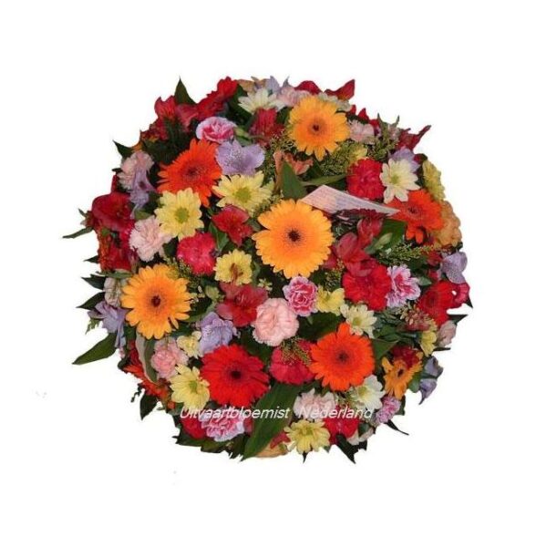 Rouwbiedermeier gemengde bloemen