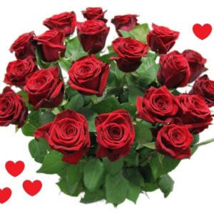 Stuur een bos rode rozen naar jou liefde