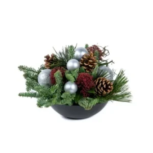 kerststuk zilver voor de kerstdagen