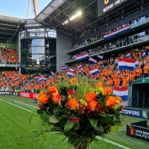 Bloemen sturen voor het wk voetbal